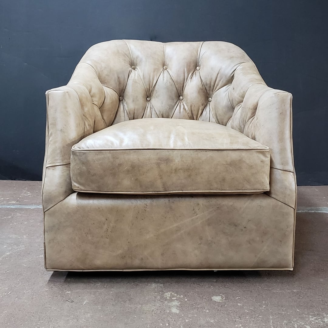 Luna Leather Swivel Chair